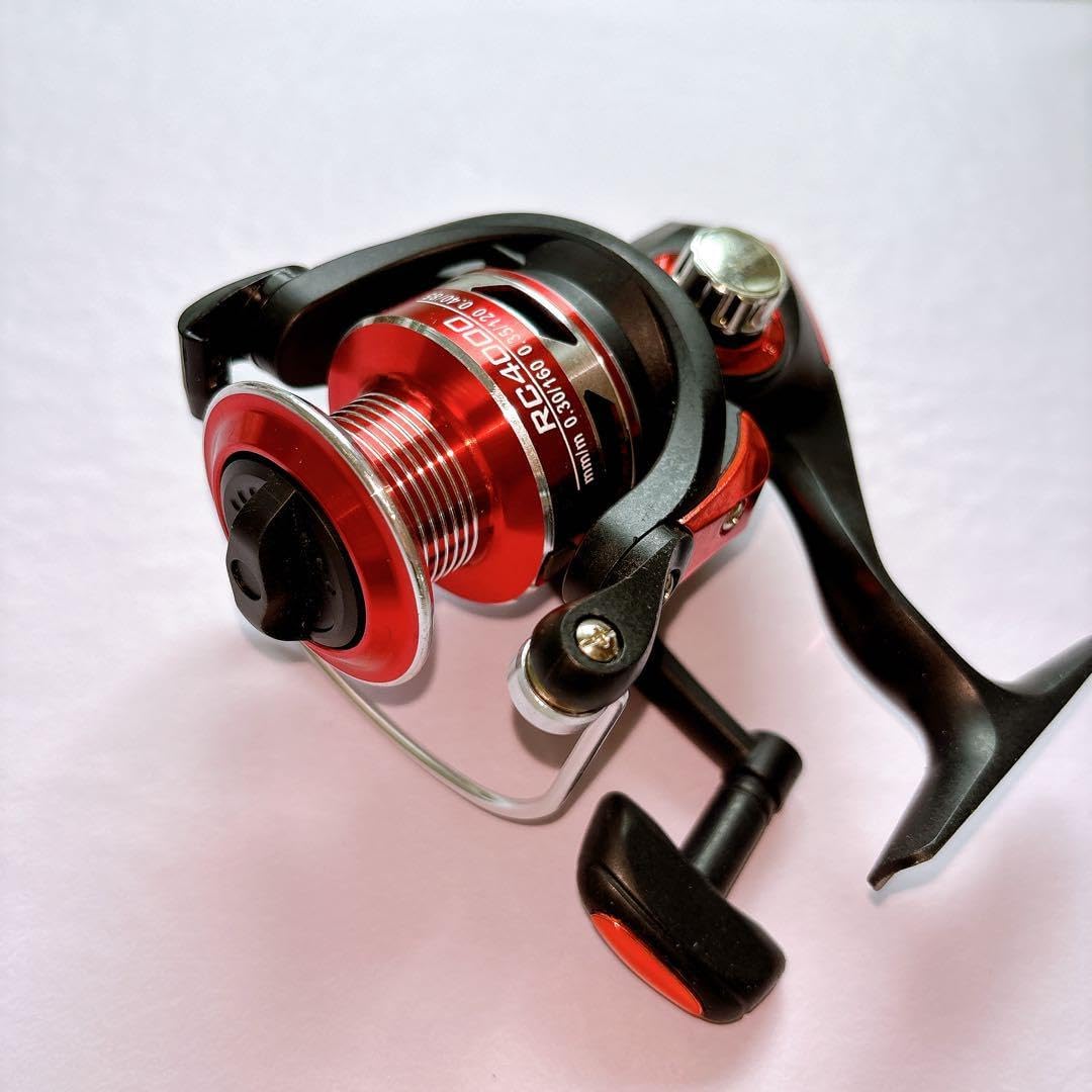 ❇️スピニングリール リール 釣りフィッシング 海釣り アウトドアRC4000 赤 スピニングリール RC4000 レッド 釣りリール フィッシング